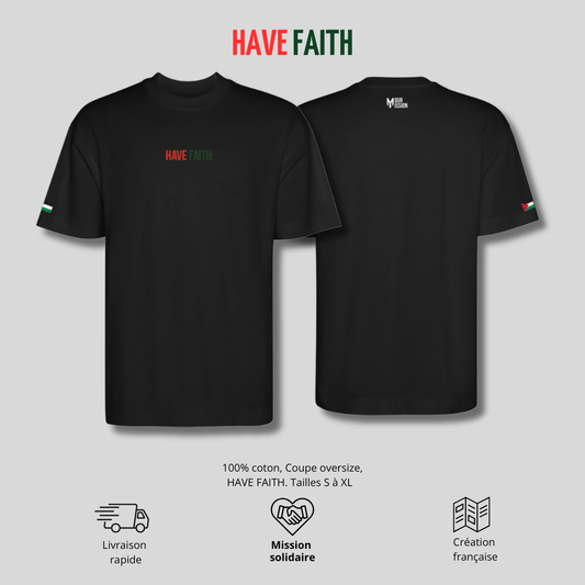 T-shirt noir Have Faith