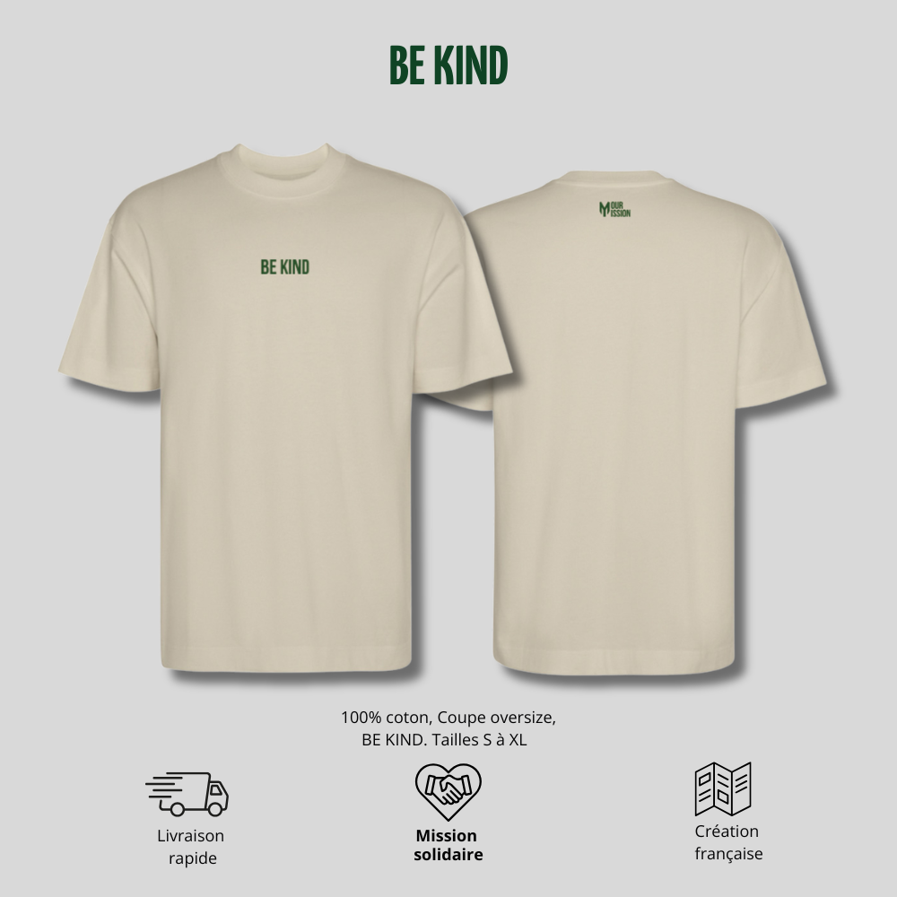 T-shirt beige Be Kind